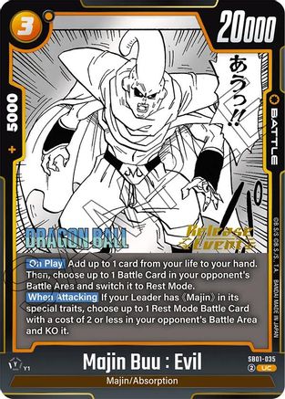 Image of Majin Buu : Evil - SB01-035 (SB01-035) - Manga Booster 01 Release Event Cards