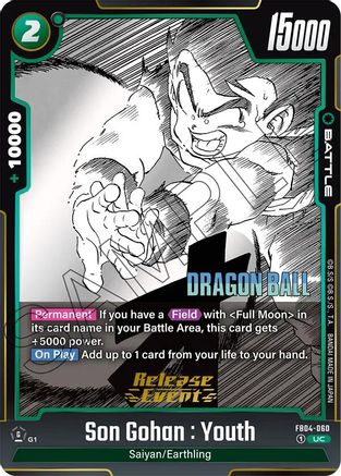 Image of Son Gohan : Youth (FB04-060) - Manga Booster 01 Release Event Cards