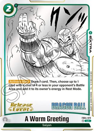 Image of A Warm Greeting (FB04-073) - Manga Booster 01 Release Event Cards