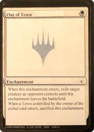 Image of Out of Town (-) - Un-Known Event Playtest Cards