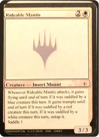 Image of Rideable Mantis (-) - Un-Known Event Playtest Cards
