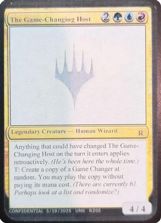 Image of The Game-Changing Host (-) - Un-Known Event Playtest Cards