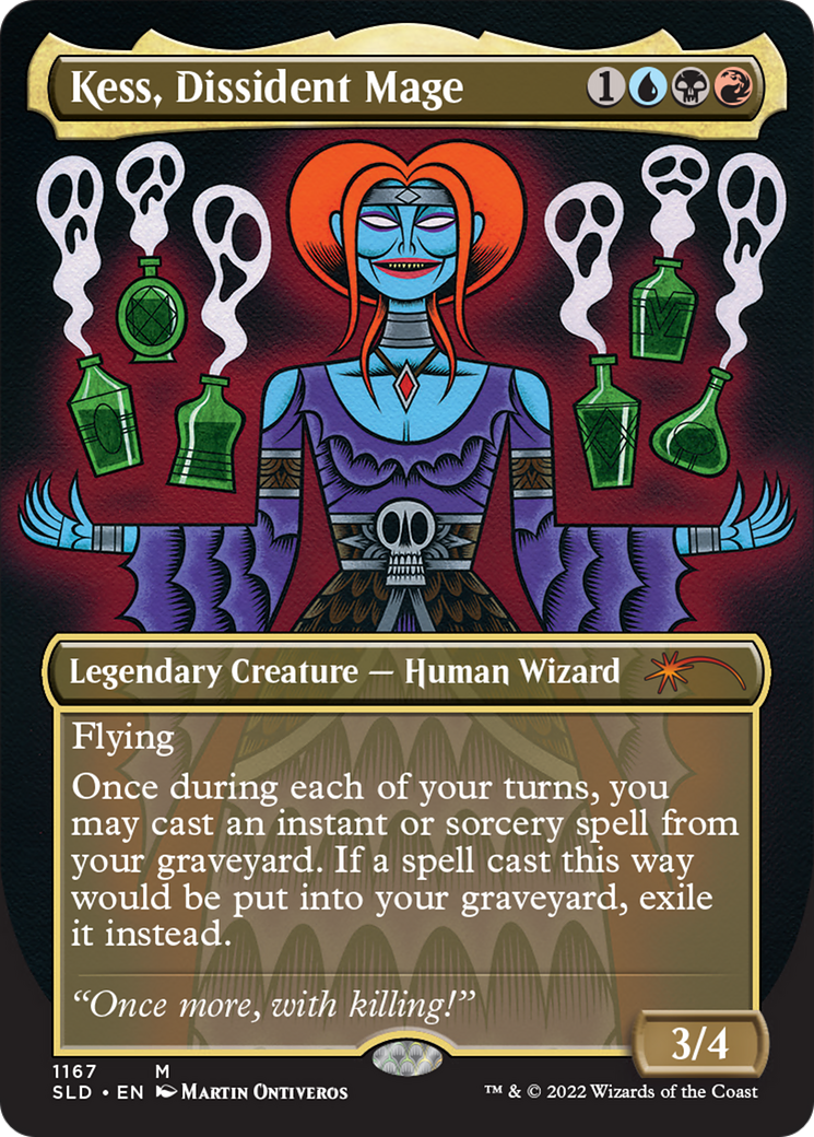 Image of Kess, Dissident Mage (SLD-1167) - Secret Lair Drop (Borderless)