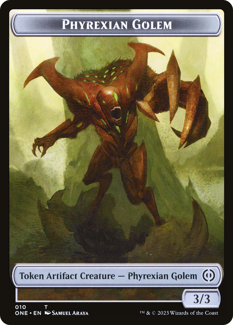 Image of Phyrexian Golem (TONE-010) - Phyrexia: All Will Be One Tokens Foil