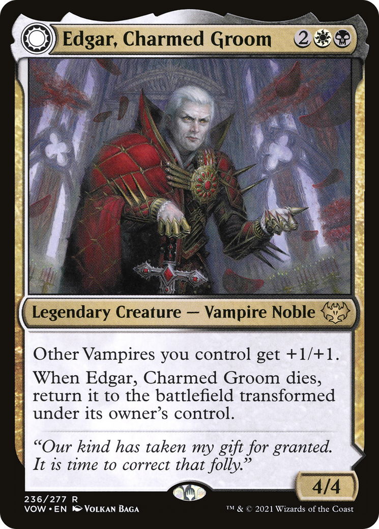 Image of Edgar, Charmed Groom (VOW-236) - Innistrad: Crimson Vow: (Double Faced Transform)