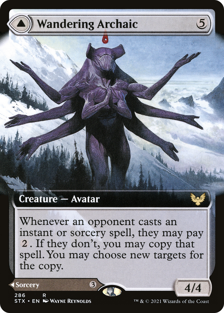 Image of Wandering Archaic (Extended Art) (STX-286) - Strixhaven: School of Mages: (Extended Art) Foil