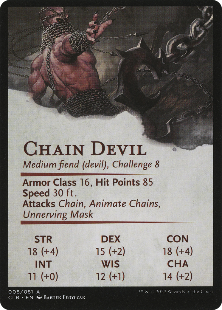 Image of Chain Devil // Chain Devil (ACLB-008) - Battle for Baldur's Gate Art Series (Borderless) Foil