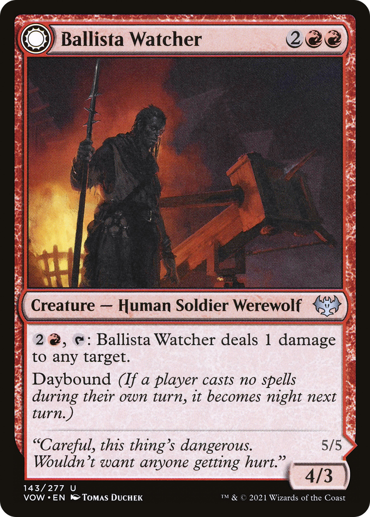 Image of Ballista Watcher (VOW-143) - Innistrad: Crimson Vow: (Double Faced Transform)