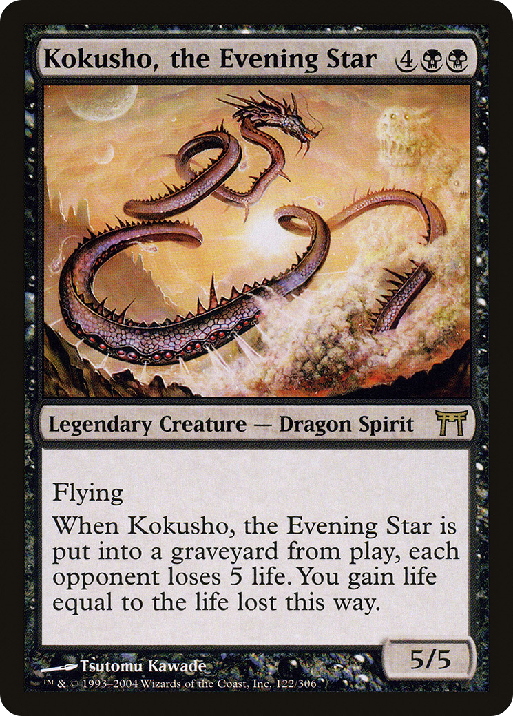 Image of Kokusho, the Evening Star (CHK-122) - Champions of Kamigawa Foil