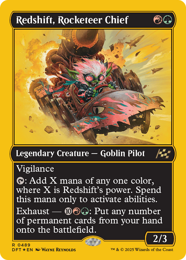 Image of Redshift, Rocketeer Chief (First-Place Foil) (DFT-489) - Aetherdrift Foil