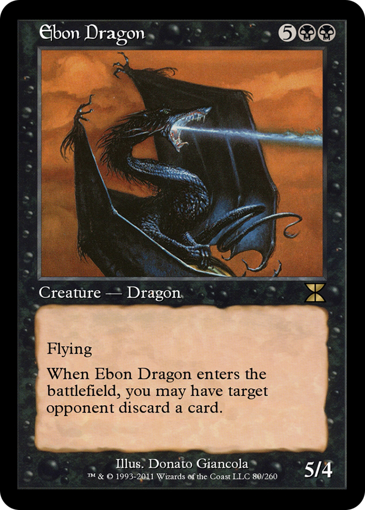 Image of Ebon Dragon (ME4-080) - Masters Edition IV Foil