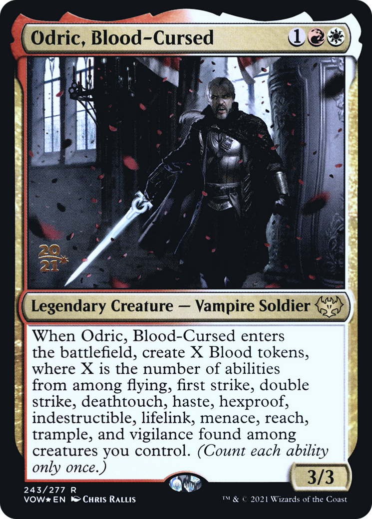 Image of Odric, Blood-Cursed (PRE-243) - Innistrad: Crimson Vow Promos Foil