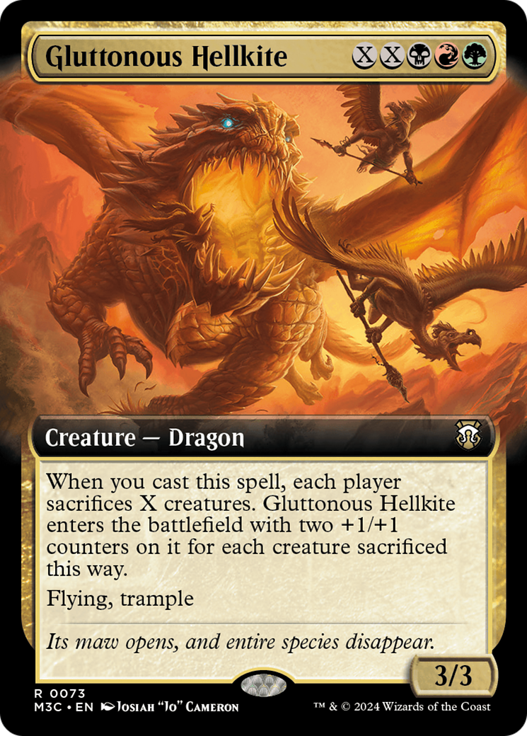 Image of Gluttonous Hellkite (Extended Art) (M3C-073) - Modern Horizons 3 Commander: (Extended Art)