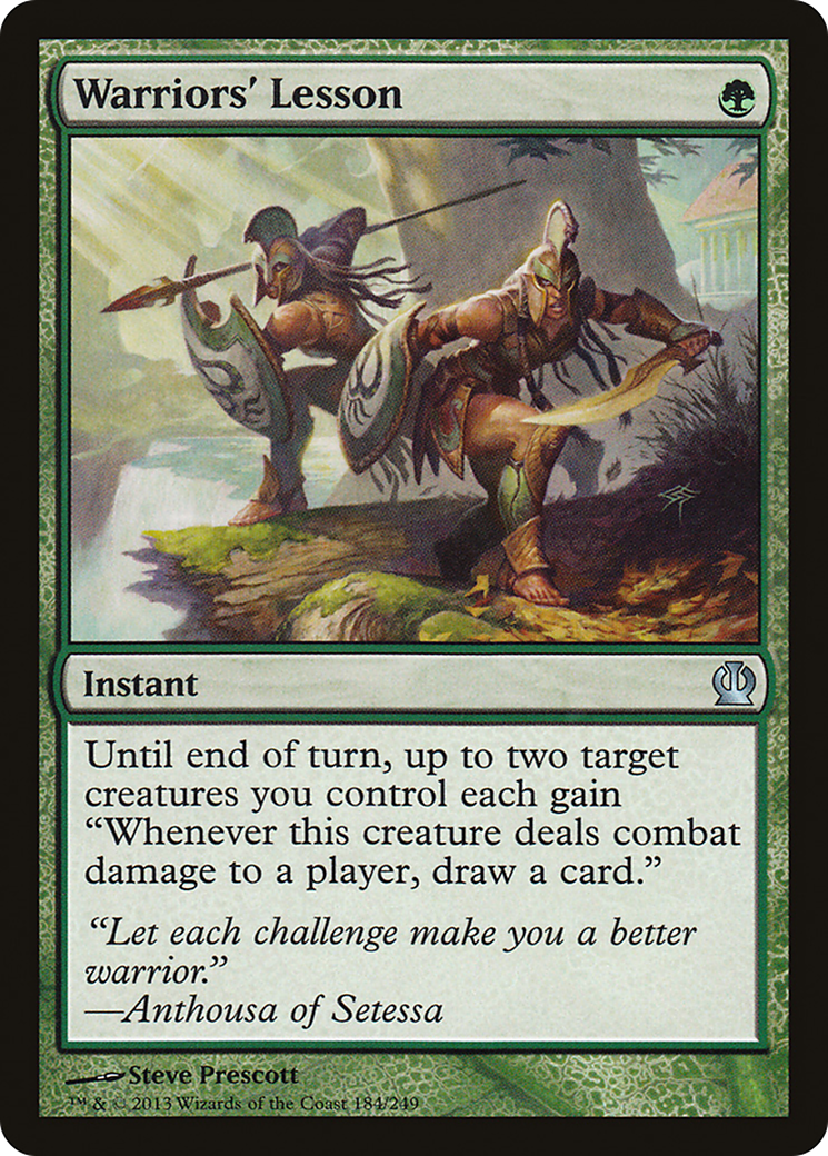 Image of Warriors' Lesson (THS-184) - Theros Foil