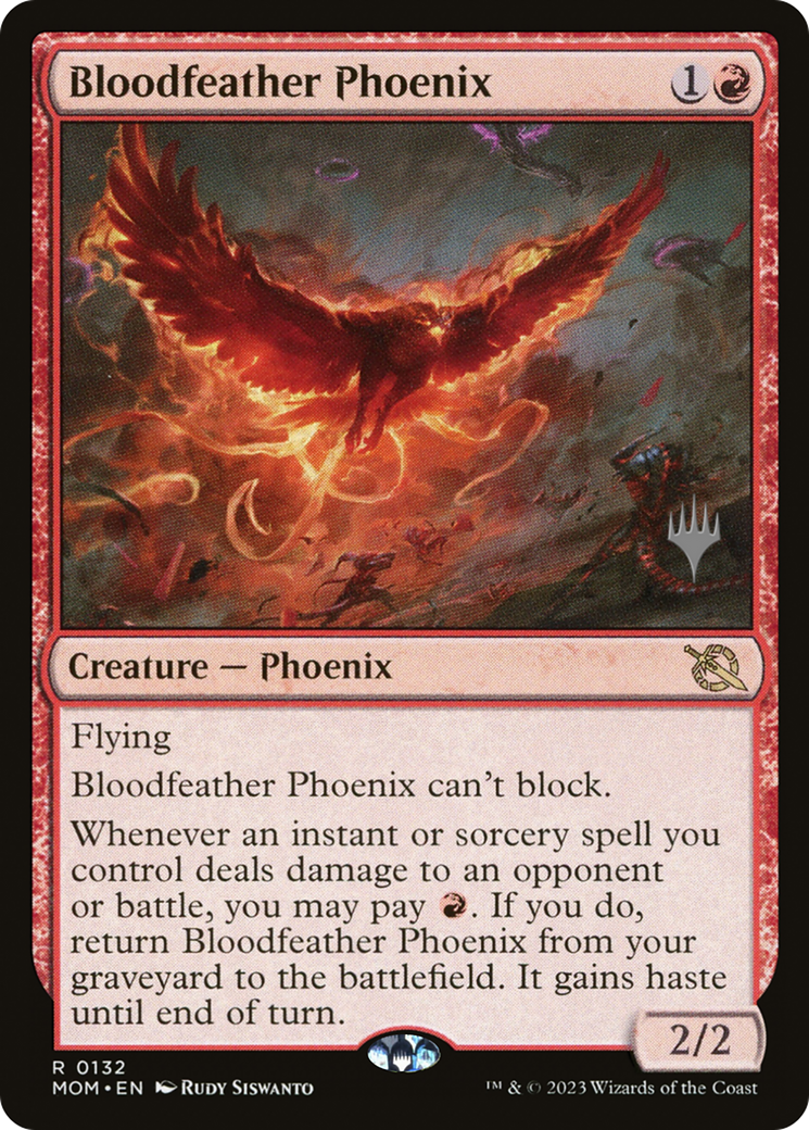 Image of Bloodfeather Phoenix (PPMOM-132) - March of the Machine Promos Foil