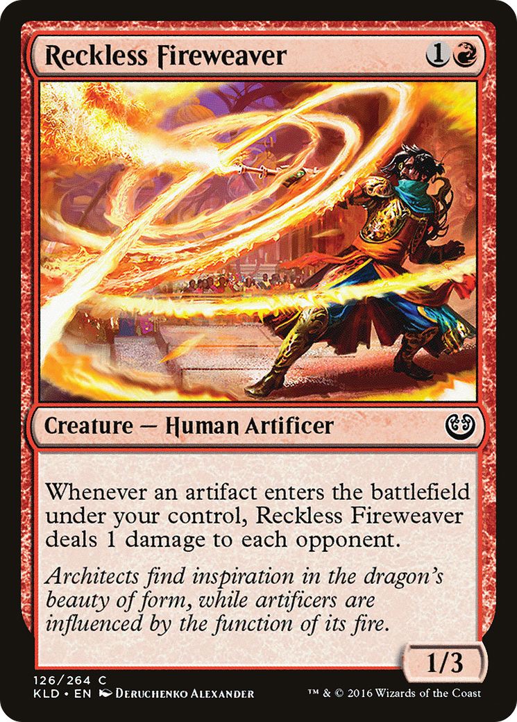 Image of Reckless Fireweaver (KLD-126) - Kaladesh Foil