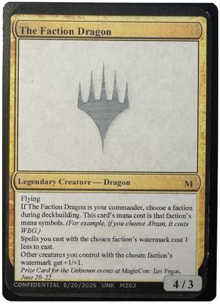 Image of The Faction Dragon (-) - Un-Known Event Playtest Cards