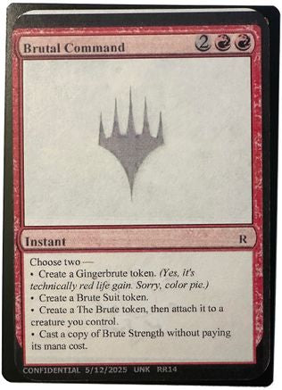 Image of Brutal Command (-) - Un-Known Event Playtest Cards