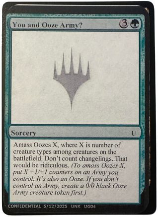 Image of You and Ooze Army? (-) - Un-Known Event Playtest Cards