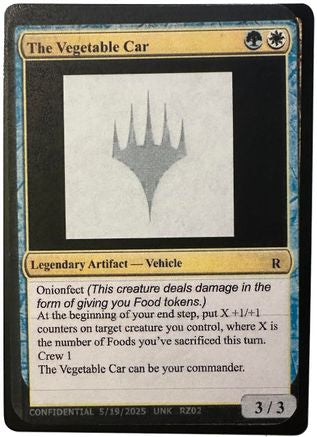 Image of The Vegetable Car (-) - Un-Known Event Playtest Cards
