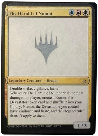 Image of The Herald of Numot (-) - Un-Known Event Playtest Cards