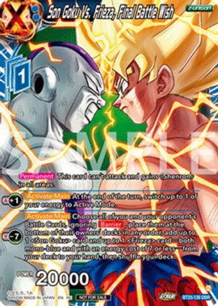 Image of Son Goku Vs. Frieza, Final Battle Wish (Deluxe Pack 2025 Vol.2) (BT25-139) - Promotion Cards