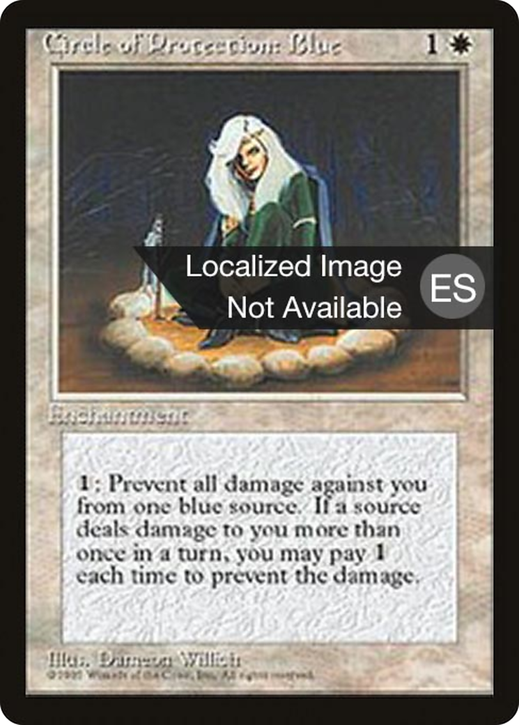 Image of Circle of Protection: Blue (4BB-) - Fourth Edition Foreign Black Border