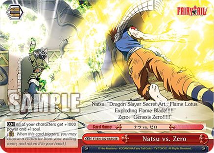 Image of Natsu vs. Zero (SR) (FT/EN-S02-066S SR RE) - Fairy Tail Chronicle Set