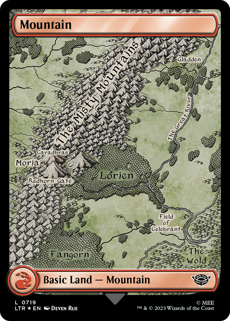 Image of Mountain (0719) (Surge Foil) (LTR-719) - The Lord of the Rings: Tales of Middle-earth Foil