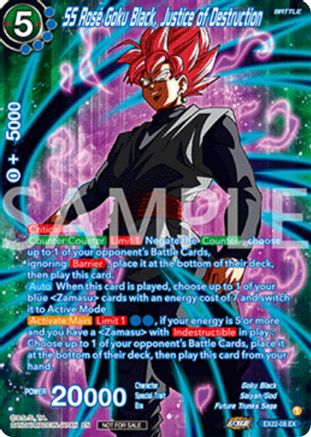 Image of SS Rose Goku Black, Justice of Destruction (Premium Alt-Art Set 2025 Vol.2) (EX22-08) - Promotion Cards Foil