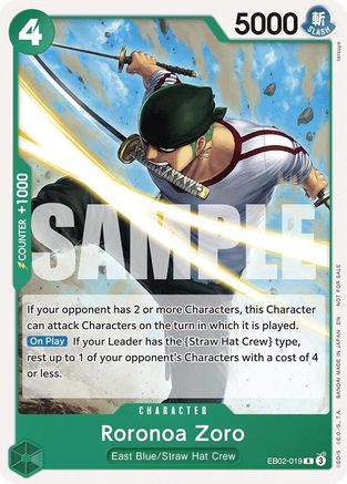Image of Roronoa Zoro (Tournament Pack 2025 Vol. 3) (EB02-019) - One Piece Promotion Cards