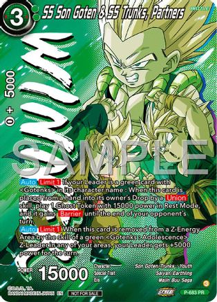 Image of SS Son Goten & SS Trunks, Partners (Tournament Pack Vol.12) (Winner) (P-683) - Tournament Promotion Cards Foil