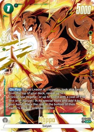 Image of Nappa (Limited Pack 02) (Alternate Art) (SB01-024) - Tournament and Championship Promos Holofoil