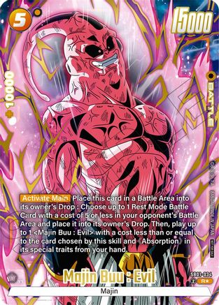 Image of Majin Buu : Evil (Limited Pack 02) (Alternate Art) (SB01-034) - Tournament and Championship Promos Holofoil
