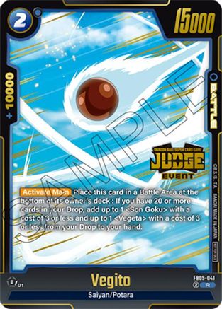 Image of Vegito (Judge Pack (Event Judge) 04) (FB05-041) - Tournament and Championship Promos Holofoil
