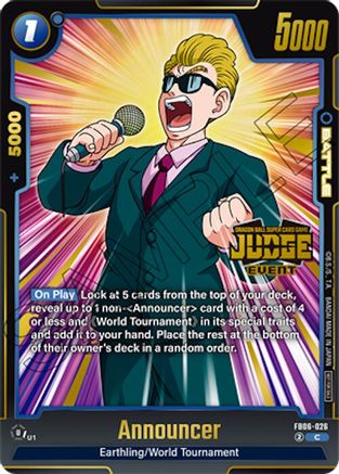Image of Announcer (Judge Pack (Event Judge) 04) (FB06-026) - Tournament and Championship Promos Holofoil