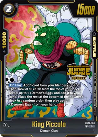 Image of King Piccolo (Judge Pack (Event Judge) 04) (FB06-108) - Tournament and Championship Promos Holofoil