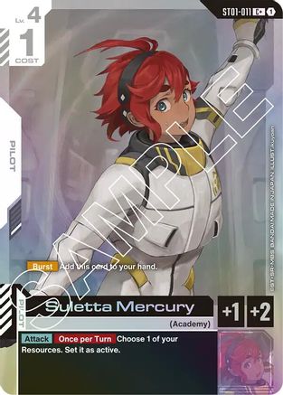 Image of Suletta Mercury (C+) (ST01-011) - Starter Deck 01 Heroic Beginnings Holofoil