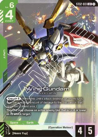 Image of Wing Gundam (ST02-001) - Starter Deck 02 Wings of Advance Holofoil