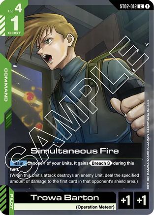 Image of Simultaneous Fire (ST02-012) - Starter Deck 02 Wings of Advance
