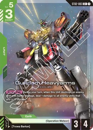 Image of Gundam Heavyarms (C+) (ST02-003) - Starter Deck 02 Wings of Advance Holofoil