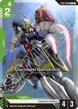 Image of Gundam Sandrock (C+) (ST02-004) - Starter Deck 02 Wings of Advance Holofoil