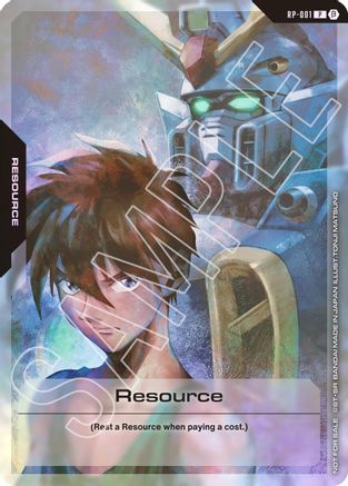Image of Resource (RP-001) (Mobile Suit Gundam Wing) (RP-001) - Promotional Resource Tokens Holofoil