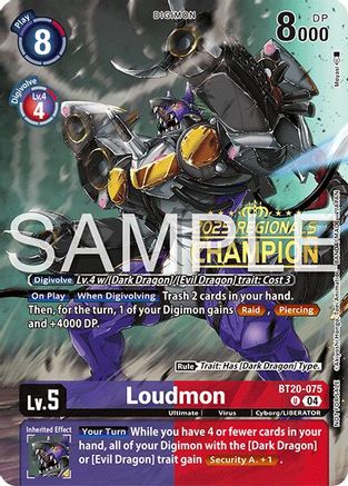 Image of Loudmon (Regionals 25-26 Season 2 Champion) (BT20-075) - Release Special Booster 2.0 Foil