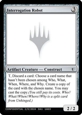 Image of Interrogation Robot (-) - Un-Known Event Playtest Cards