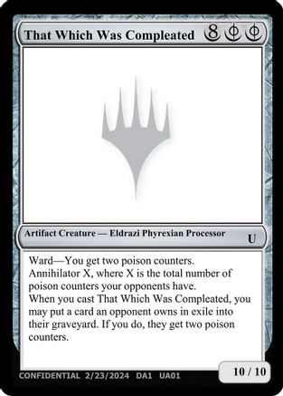 Image of That Which Was Compleated (-) - Un-Known Event Playtest Cards