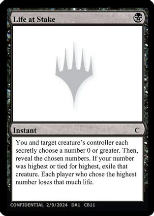 Image of Life at Stake (-) - Un-Known Event Playtest Cards