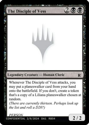 Image of The Disciple of Vess (-) - Un-Known Event Playtest Cards