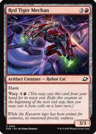 Image of Red Tiger Mechan (EOE-154) - Edge of Eternities Foil