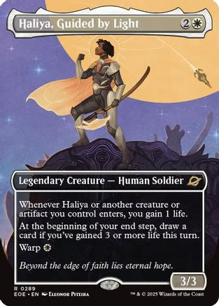 Image of Haliya, Guided by Light (Borderless) (EOE-289) - Edge of Eternities Foil